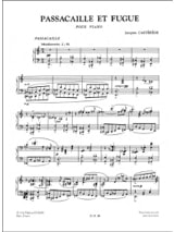 Passacaille et Fugue - J. Castérède - Partition - Piano